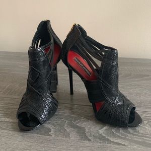 Charles Jourdan Paris high heeled cut out booties